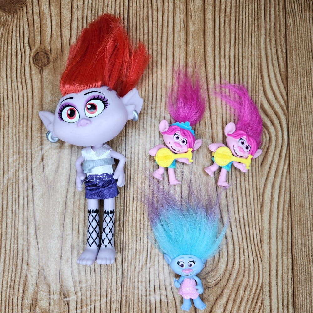 DreamWorks 2019 Trolls Toys - Lot of 4
